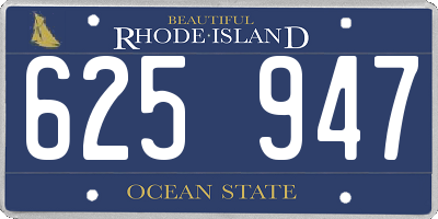 RI license plate 625947