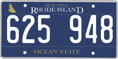 RI license plate 625948