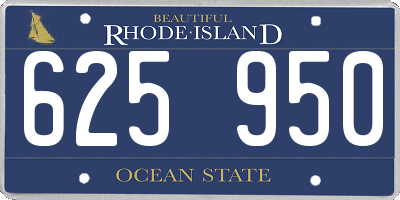 RI license plate 625950