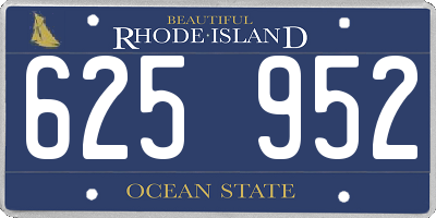 RI license plate 625952