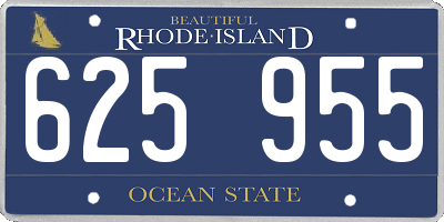 RI license plate 625955
