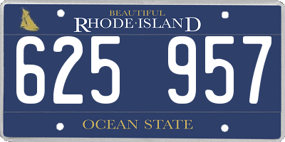 RI license plate 625957