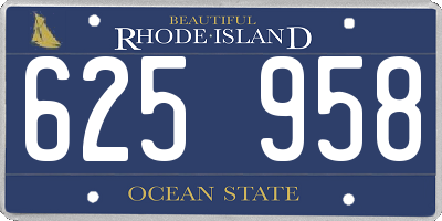 RI license plate 625958