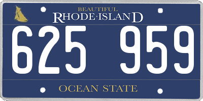 RI license plate 625959