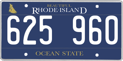 RI license plate 625960