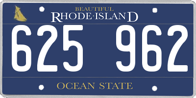 RI license plate 625962