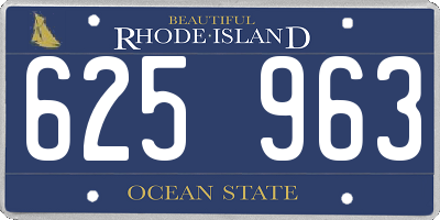 RI license plate 625963