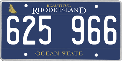 RI license plate 625966