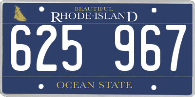 RI license plate 625967