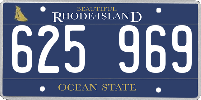 RI license plate 625969