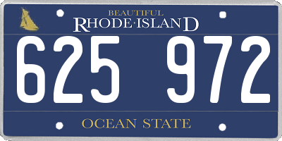 RI license plate 625972