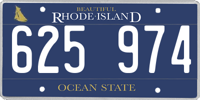 RI license plate 625974