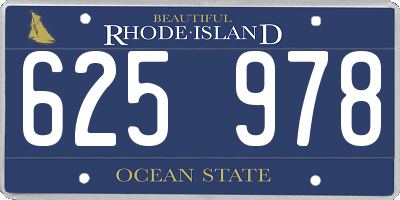 RI license plate 625978