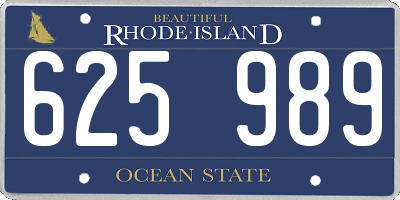 RI license plate 625989