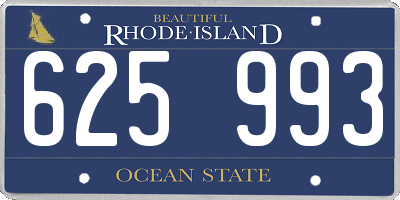 RI license plate 625993