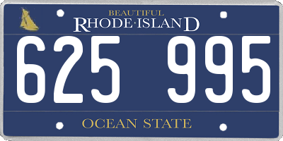 RI license plate 625995
