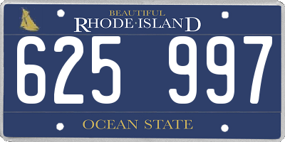 RI license plate 625997