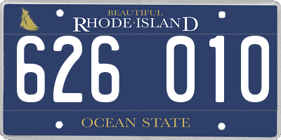 RI license plate 626010