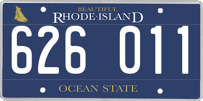 RI license plate 626011