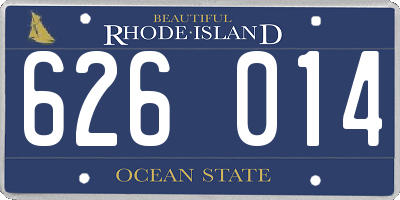 RI license plate 626014