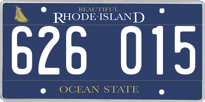 RI license plate 626015