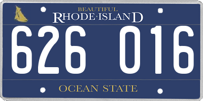 RI license plate 626016