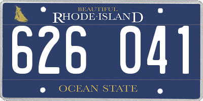 RI license plate 626041