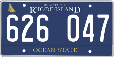 RI license plate 626047
