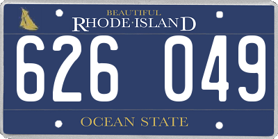 RI license plate 626049