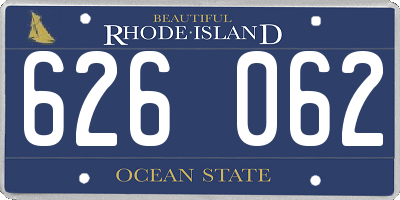 RI license plate 626062