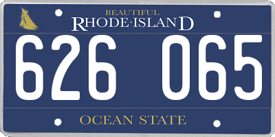 RI license plate 626065
