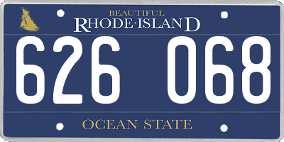 RI license plate 626068