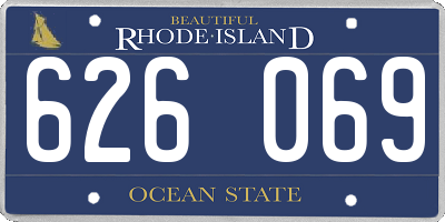 RI license plate 626069
