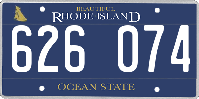 RI license plate 626074