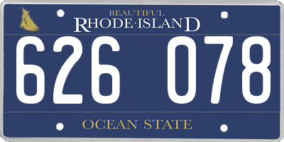 RI license plate 626078
