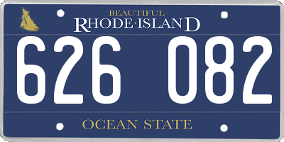 RI license plate 626082