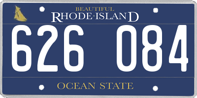 RI license plate 626084