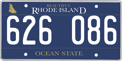 RI license plate 626086