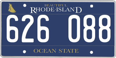 RI license plate 626088
