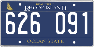 RI license plate 626091