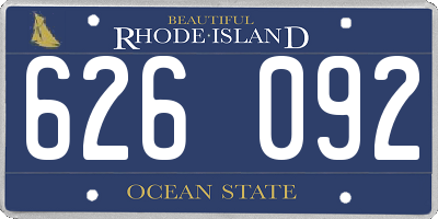 RI license plate 626092