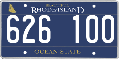 RI license plate 626100