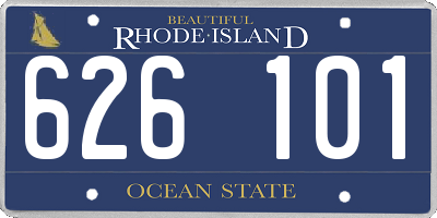 RI license plate 626101