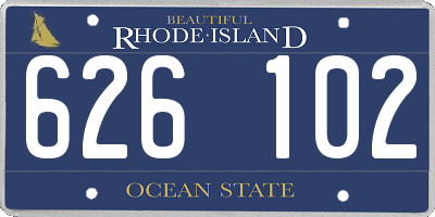 RI license plate 626102