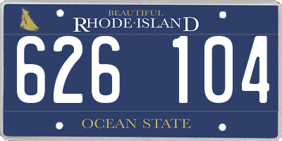 RI license plate 626104