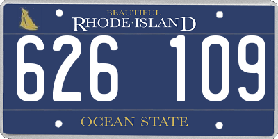 RI license plate 626109