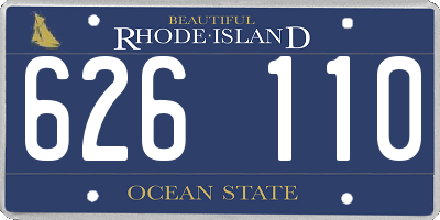 RI license plate 626110