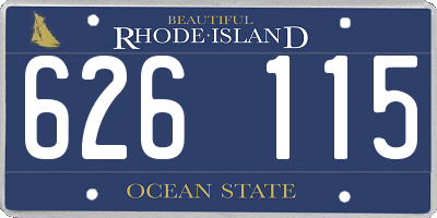 RI license plate 626115