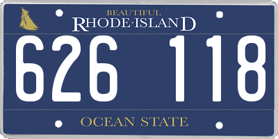 RI license plate 626118