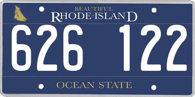 RI license plate 626122